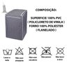 Capa para Máquina de Lavar Roupas Impermeável 10/12kg Cinza - 4