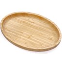 Ver imagem 1 de Bandeja Oval em Bambu 28cm Plasvale Prato Travessa para Servir Porções Petiscos