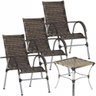 3 Cadeiras Vênus e Mesa Garden Área Externa Trama Cappuccino - 1