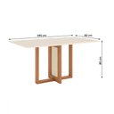 Ver imagem 3 de Mesa de Jantar 6 Lugares Milla Nature/off White/linho Milla - Henn