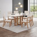 Ver imagem 1 de Mesa de Jantar 6 Lugares Milla Nature/off White/linho Milla - Henn