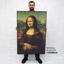 Ver imagem 2 de Quadro Decorativo em Canvas Mona Lisa - Leonardo da Vinci TaColado Moldura Flutuante 4,5cm Freijó 12