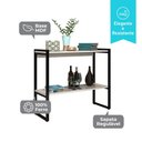 Ver imagem 3 de Aparador Decorativo ou Cantinho do Café Isis C/prateleira - Preto/off-white