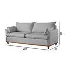 Ver imagem 2 de Sofá 4 Lugares Living M-168 Veludo Martins Cinza
