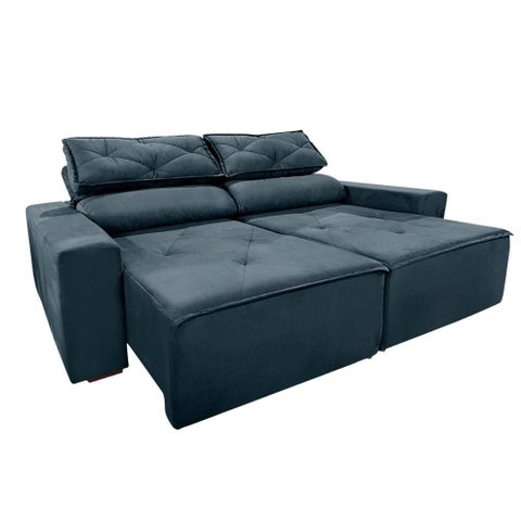 Sofá Retrátil/reclinável 1,80m Confortável Luxo Balaqui Cor:preto