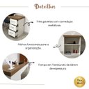 Ver imagem 3 de Mesa Escrivaninha 3 Gavetas com Nichos em L Marilu Olmo/branco