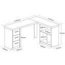 Ver imagem 2 de Mesa Escrivaninha 3 Gavetas com Nichos em L Marilu Olmo/branco