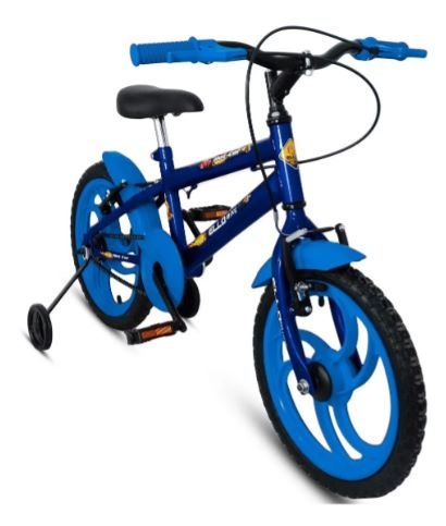 Bicicleta Infantil Aro 16 Hot Car Azul - Ello Bike - 1