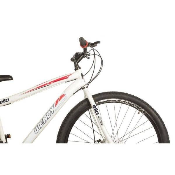 Bicicleta Aro 29 Freio à Disco 21 M. Quadro18,5 Wendy Branca/Vermelho - Ello Bike - 3