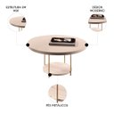 Ver imagem 4 de Mesa de Centro Redonda Pés Metálicos Mindy H01 Off White - Mpozenato