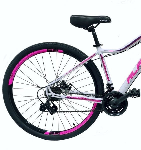 Bicicleta Aro 29 Alfameq Pandora Shimano Disc Susp Aluminio Branco/Pink - 2