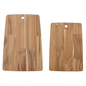 Conjunto de Tábuas Tramontina para Cozinha em Madeira Teca Fsc Lixado 2 Peças