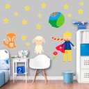 Ver imagem 1 de Adesivo de Parede O Pequeno Príncipe e Turma-Grande 68x68cm