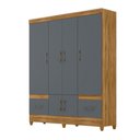 Ver imagem 1 de Guarda Roupa 6 Portas 2 Gavetas 165x204cm Ms912 Moval Freijó Cinza
