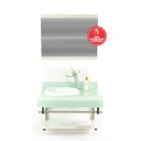 Ver imagem 2 de GABINETE DE VIDRO 70CM FULL CURVADO DUPLO INOX BRANCO