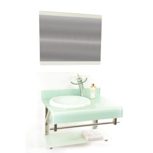 GABINETE DE VIDRO 70CM FULL CURVADO DUPLO INOX BRANCO