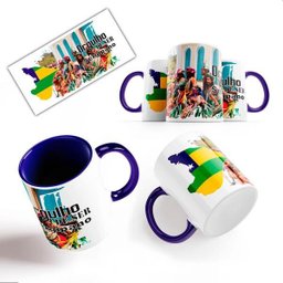 Caneca Azul Bandeira Sergipe Orgulho Sergipano - 2