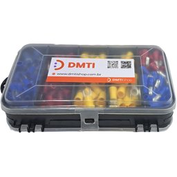Kit Terminal Elétrico Forquilha Olhal Bala Luva 0,5 a 4,0mm - 6