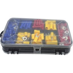 Kit Terminal Elétrico Forquilha Olhal Bala Luva 0,5 a 4,0mm - 5