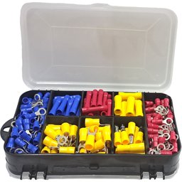 Kit Terminal Elétrico Forquilha Olhal Bala Luva 0,5 a 4,0mm - 3
