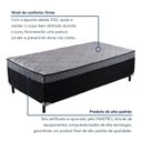 Ver imagem 5 de Cama Box Solteiro com Pés em Madeira Maciça Pasquale Preto/Rústico/Branco