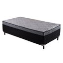 Ver imagem 2 de Cama Box Solteiro com Pés em Madeira Maciça Pasquale Preto/Rústico/Branco