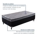 Ver imagem 4 de Cama Box Solteiro com Pés em Madeira Maciça Pasquale Preto/Rústico/Branco