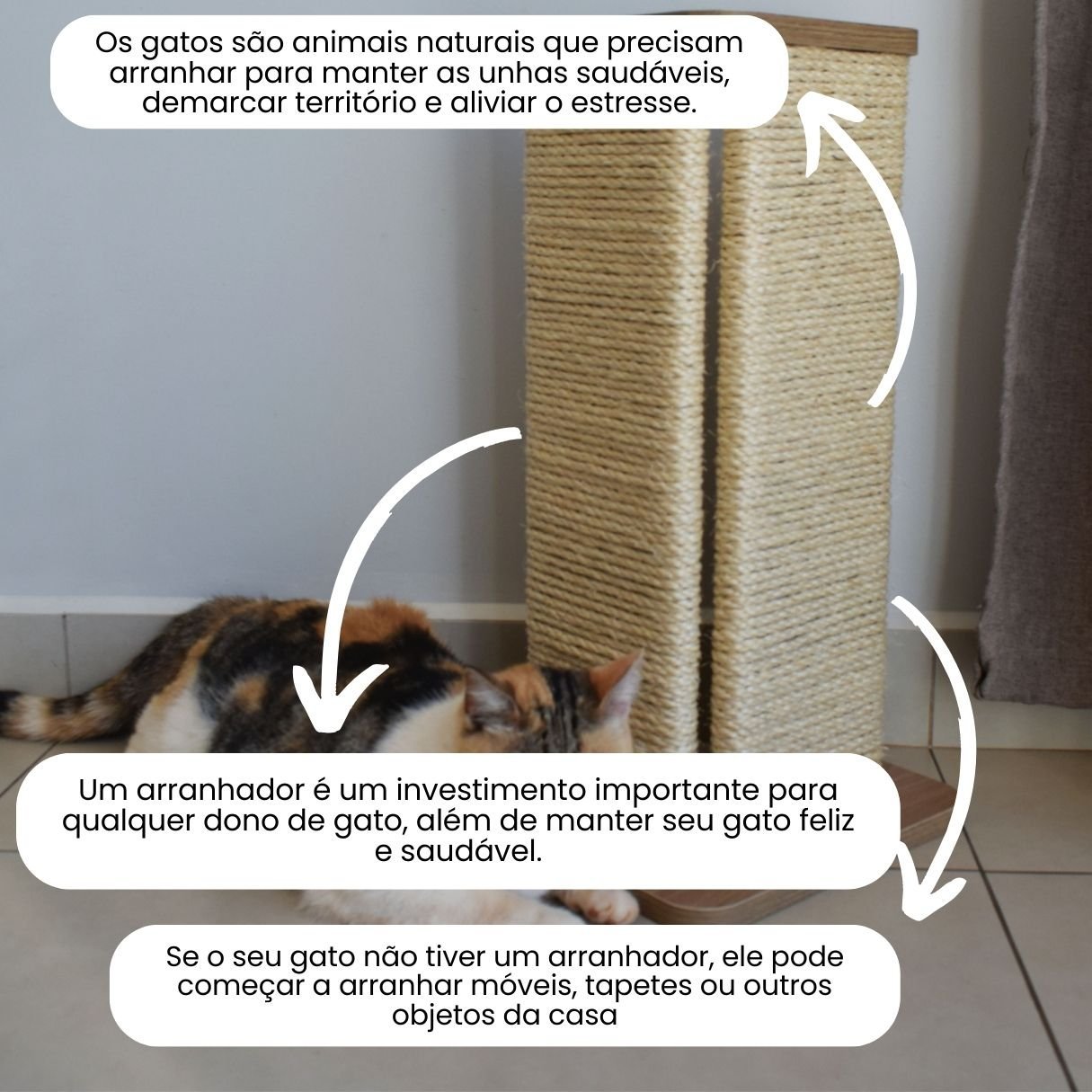 Arranhador Gato Canto Sofá Modelo Sisal - Amadeirado - 4