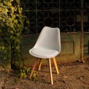Ver imagem 4 de Kit 4 Cadeiras Eames Eiffel Wood Leda Saarinen Design para Mesa de Jantar Sala Cozinha Escrivaninha