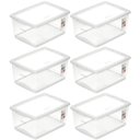Ver imagem 1 de Kit 6 Caixas Organizadoras com Tampa 7,5L Empilháveis Ordene Maquiagem Brinquedos
