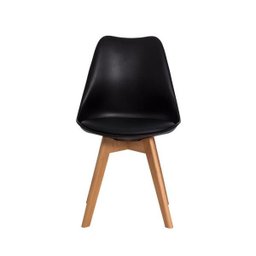 Kit 4 Cadeiras Leda Eames Eiffel Wood Saarinen Design para Mesa de Jantar Sala Cozinha Escrivaninha - 2