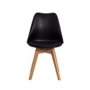 Ver imagem 3 de Kit 4 Cadeiras Leda Eames Eiffel Wood Saarinen Design para Mesa de Jantar Sala Cozinha Escrivaninha