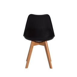 Kit 4 Cadeiras Leda Eames Eiffel Wood Saarinen Design para Mesa de Jantar Sala Cozinha Escrivaninha - 6