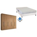 Ver imagem 1 de Cama Box Casal + Colchão Frontier Herval + Guarda Roupa Master Vip 8.4 Atacama
