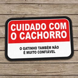 Tapete Decorativo Cuidado com O Cachorro e Gato - 5