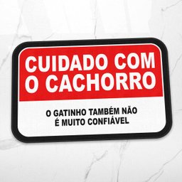 Tapete Decorativo Cuidado com O Cachorro e Gato - 6