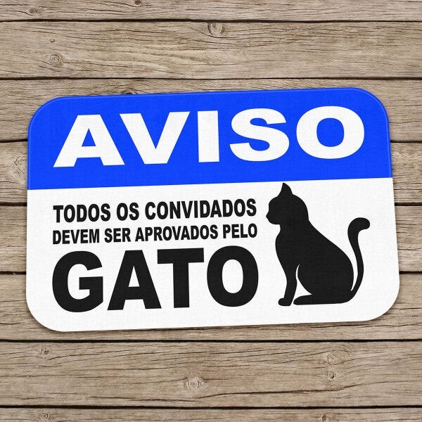 Tapete Decorativo Aprovados Pelo Gato