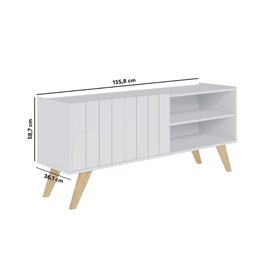 Rack para Tv até 50" Polegadas Space Branco Fosco Colibri Moveis - 10