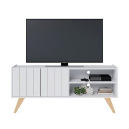 Rack para Tv até 50" Polegadas Space Branco Fosco Colibri Moveis - 4