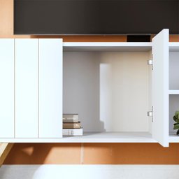 Rack para Tv até 50" Polegadas Space Branco Fosco Colibri Moveis - 11