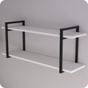 Ver imagem 3 de Prateleira Estilo Industrial Banheiro Parede GND PB 60cm