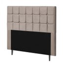 Ver imagem 1 de Cabeceira Estofada Espanha 140CM Casal Strass Courino Bege - D A DECOR