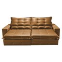 Ver imagem 5 de Sofá de Courino Retrátil e Reclinável 2,15m Cama inBox Bourbon SoftGel D40 Caramelo