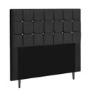 Ver imagem 2 de Cabeceira Estofada Espanha 140CM Casal Strass Courino Preto - D A DECOR