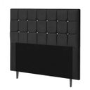 Ver imagem 1 de Cabeceira Estofada Espanha 140CM Casal Strass Courino Preto - D A DECOR