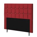 Ver imagem 1 de Cabeceira Estofada Espanha 140CM Casal Strass Courino Vermelho - D A DECOR