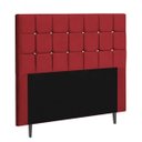 Ver imagem 2 de Cabeceira Estofada Espanha 140CM Casal Strass Courino Vermelho - D A DECOR