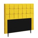 Ver imagem 2 de Cabeceira Estofada Espanha 140CM Casal Strass Courino Amarelo - D A DECOR