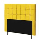Ver imagem 1 de Cabeceira Estofada Espanha 140CM Casal Strass Courino Amarelo - D A DECOR