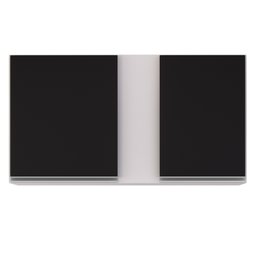 Armário Aéreo 100cm 2 Portas Indiana Branco/Preto - Lumil Móveis - 5